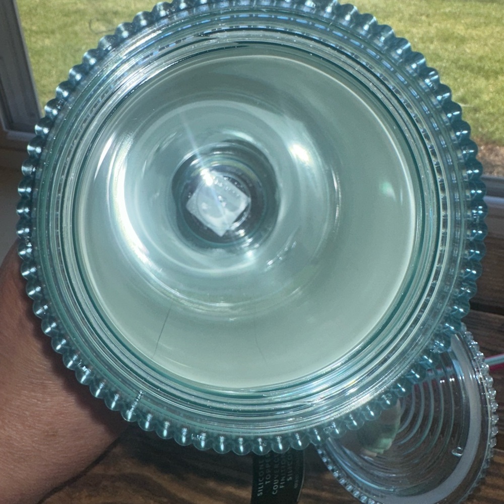 2025 STARBUCKS SHELLS/SCALES BLUE & PINK 24oz TUMBLER LIFE PRESERVER LID TOPPER - Picture 9 of 9